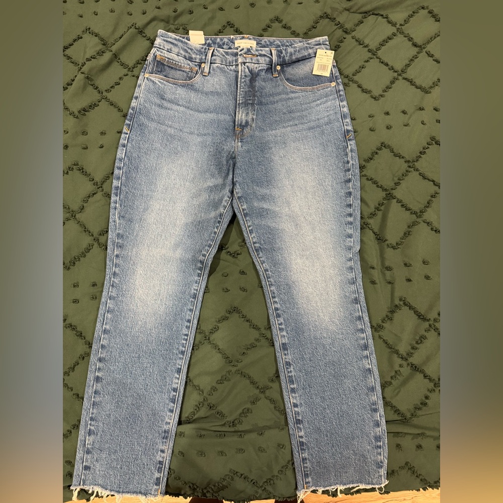 Good American High-Rise Light Blue Wash Jeans